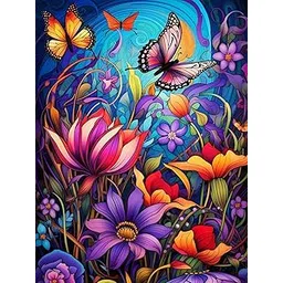 TREXEE DIY 5D Diamond Painting Kits for Adults & Kids, Diamond Paint by Numbers Kit 5D Full Drill Diamond Art Flowers Round Diamond Dots Gem Arts Suitable for Home Wall Decoration (12x16 in) Unframed-picture-21