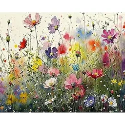 TREXEE DIY 5D Diamond Painting Kits for Adults & Kids, DIY Diamond Paint by Numbers Kit Flowers 5D DIY Diamond Art Kits Full Drill Diamond DotS for Gift Wall Decor Gem Arts (12x16 in) Unframed-picture-12