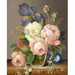 TREXEE DIY 5D Diamond Painting Kits for Adults Kids Beginners, Flower Diamond Art Kits, DIY Diamond Paint By Numbers Kit Full Round Drill Pink Peony Landscape Paint with Diamonds Gem Art (30X40 CM)(No Frame)-picture-12