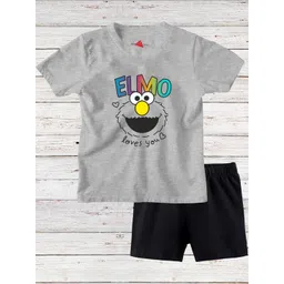TRIANGLETEES Unisex Kids Printed T-shirt with Shorts-picture-8