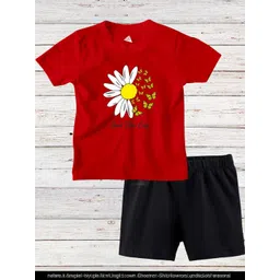 TRIANGLETEES Unisex Kids Printed T-shirt with Shorts-picture-17