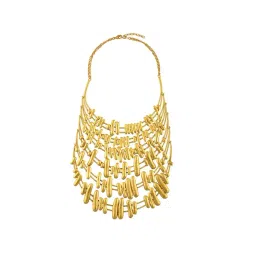 Tribe Amrapali Ivory Coast Layered Gold-Plated Masaba Necklace-picture-23