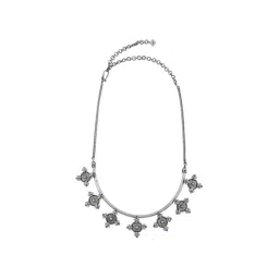 Tribe Amrapali Multi Enamel Chandrika Coin Hasli Necklace-picture-11