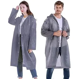 Tricky Shopper™ Rain Ponchos for Adults Reusable, EVA Raincoats with Hood for Women and Men for Camping, Hiking, Music Festival, Outdoor Activities-picture-16