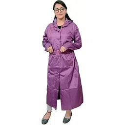 Tricky Shopper™ Rainfighter Women/Ladies High Neck Raincoat | Waterproof Long Raincoat with Belt-picture-28