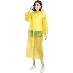Tricky Shopper™ Unisex EVA Waterproof Transparent Rain Coat Hooded Outdoor Water Resistant Reusable Portable Raincoat Suit for Men & Women EVA Rain Coat (Free Size)-picture-42