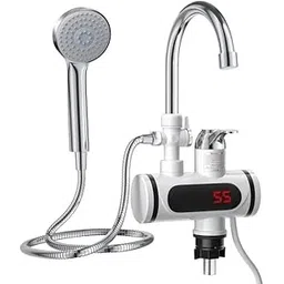 TRIDEO (𝟏𝟓 𝐘𝐄𝐀𝐑𝐒 𝐖𝐀𝐑𝐑𝐀𝐍𝐓𝐘) Instant Electric Water Heater Tap with LED Temperature Display & Shower Head | 3000W Fast Heating Faucet for Kitchen & Bathroom-image-7