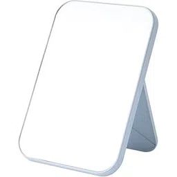 Trifecta Desktop Makeup Mirror, Single-Sided Makeup, Rectangular Vanity with Folding Bracket, Table Desk with Stand for Girls and Women, Portable Vanity Mirror, Easy to Use (Blue, Pack of 1)-picture-32