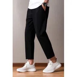 trip mart Men Solid Black Track Pants-picture-17