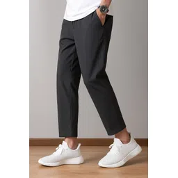 trip mart Men Solid Grey Track Pants-picture-26