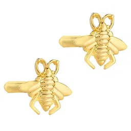 tripin Cufflinks For Men Lapel Pin Suit Cufflinks Golden Gold Bee Fly Symbol Design For Office Corporate Party French Cuff Shirts Shirt Suit Blazer In A Gift Box Tmnxcpgold1593 image 1