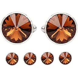 tripin Cufflinks For Men Kurta Button Cufflinks Tuxedo Set With Diamond Crystal Diamond Studs Elements (Certificate Women Kids In A Gift Box Tnhosil1580-picture-44