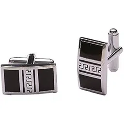 tripin Cufflinks For Men Silver Black Rectangle For Office Corporate Party French Cuff Shirts Shirt Suit Blazer In A Gift Box Tnabzsil27-picture-14