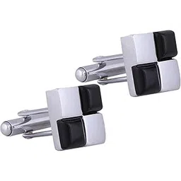 tripin Cufflinks For Men Silver Black Square For Office Corporate Party French Cuff Shirts Shirt Suit Blazer In A Gift Box Tsaspsil94-picture-13
