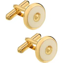 tripin Cufflinks For Men White And Golden Cufflinks In A Gift Box 2162-picture-11