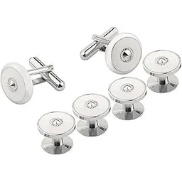 tripin Cufflinks For Men White Brass Kurta Button Cufflinks Tuxedo Set And Women-picture-23