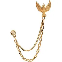 tripin Eagle Shape Lapel PIN Collar PIN Collar Chain Brooch with Chain in A Gift Box TNSP1263-picture-29