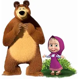 TripodBrothers Kids Cartoon Wall Sticker Masha and The Bear 18x23.5 Vinyl Decal | Peel and Stick Nursery Decor | Self Adhesive, Removable Mural for Baby Room, Bedroom, Play Area-picture-11