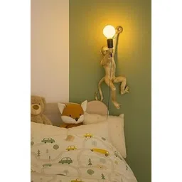TRIPPING Monkey Rope Wall Light with E27 Holder: Unique Decorative Pendant Lamp,Golden Resin Design with 110cm Length Rope and 30cm Width - Ideal for Living Room, Bedroom, or Lounge Décor-picture-13
