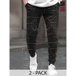 TRIPR Men Pack Of 2 Printed Mid-Rise Joggers-picture-13