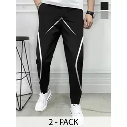 TRIPR Men Pack Of 2 Printed Mid-Rise Joggers-picture-16