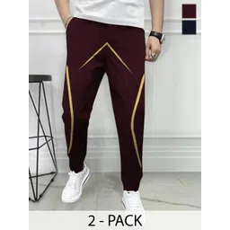 TRIPR Men Pack Of 2 Printed Mid-Rise Joggers-picture-39