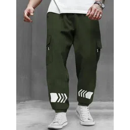TRIPR Men Printed Mid-Rise Cargo Joggers-picture-37