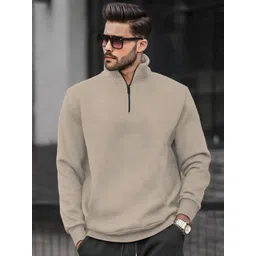 TRIPR Men Solid High Neck Regular Pullover Sweatshirt-picture-20