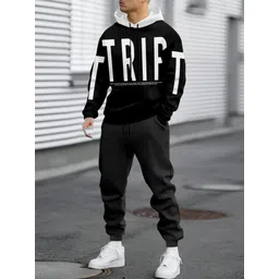 triptee Men Full Sleeve Printed Hooded Sweatshirt image 1