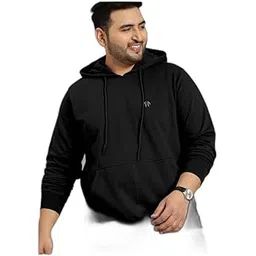 triptee Men Full Sleeve Solid Hooded Sweatshirt(TRIP-BSH-6321-4XL) Black-picture-12