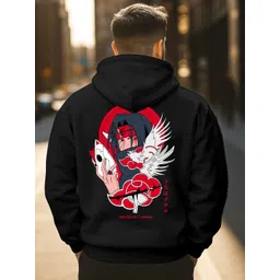 Triptee Men Jujutsu Kaisen Graphic Printed Full Sleeve Hooded Sweatshirt-picture-19