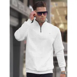 Triptee Men Solid Mock Collar Long Sleeves Sweatshirt-picture-32