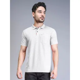 Triptee Men Solid Polo Collar Pure Cotton T-shirt-picture-28