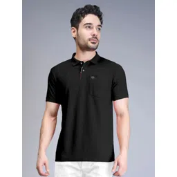 Triptee Men Solid Polo Collar Pure Cotton T-shirt-picture-40