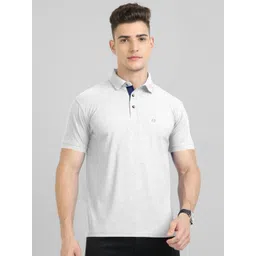 Triptee Men Solid Polo Collar Pure Cotton T-shirt-picture-30