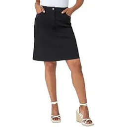 tripursundari fashion Stylish Black Mini Denim Skirt for Women | Buttoned & Zip Closure | Trendy & Comfortable-picture-23