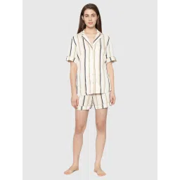 Triumph Beige Striped Night Shirt image 4