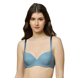 Triumph Blue Half Coverage T-Shirt Bra-picture-43