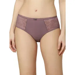 Triumph Brown Self Pattern Hipster Panty-picture-31