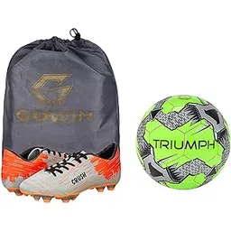 triumph Football PVC Boss Green with Gowin Football Shoe Crush Silver Orange Size-6-picture-15