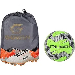 triumph Football PVC Boss Green with Gowin Football Shoe Crush Silver Orange Size-8-picture-16