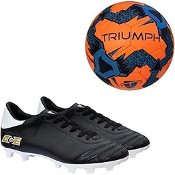 triumph Football PVC Boss Orange with Gowin Football Shoe Ace Black White Size-8-picture-41