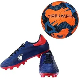 triumph Football Pvc Boss Orange With Gowin Football Shoe Ace Navy Red Size-9-picture-19