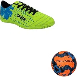 triumph Football PVC Boss Orange with Gowin Football Shoe Crush Futsal Green Cyan Size-6-picture-37
