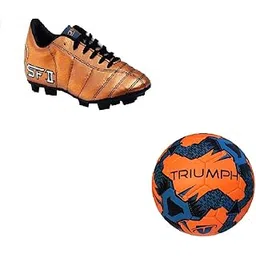triumph Football PVC Boss Orange with Gowin Football Shoe Sf-2 Gold Size-9-picture-31