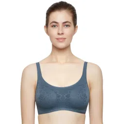 Triumph Grey Lace Work T-Shirt Bra image 1