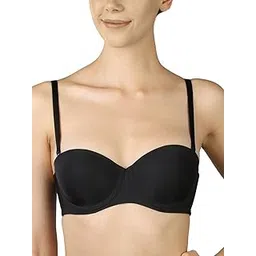triumph International Women's Light Padded | Underwired | T-Shirt Bra 38E Black | Balconette Bra with Detachable Straps | Pack of 1-picture-50