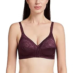 triumph International Women's Non Padded | Wireless | Claudette 36D Deep Burgundy | Full-Coverage Bra | Pack of 1-picture-36