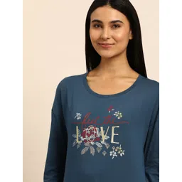 Triumph Lounge Me 10 X Women Printed Long Sleeve Organic Cotton Night suit-picture-37