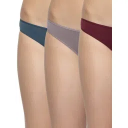 Triumph Maroon & Grey Cotton Panties - Pack Of 3-picture-39